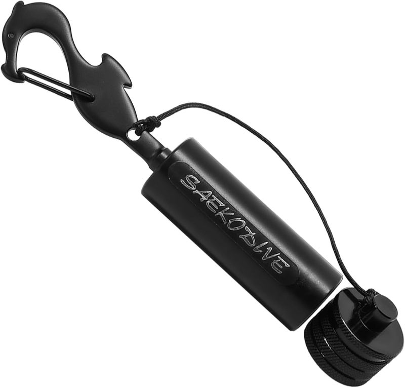 Saekodive Diving Shaker Rattle Stick with Magnet - 5.9" Black Brass, Aluminum Cap, Magnetic Mute System - Scuba Noice Maker, Underwater Shaker, Signal Communication Device - Image 1